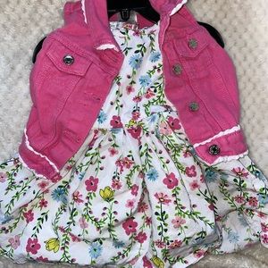 Flower dress with vest